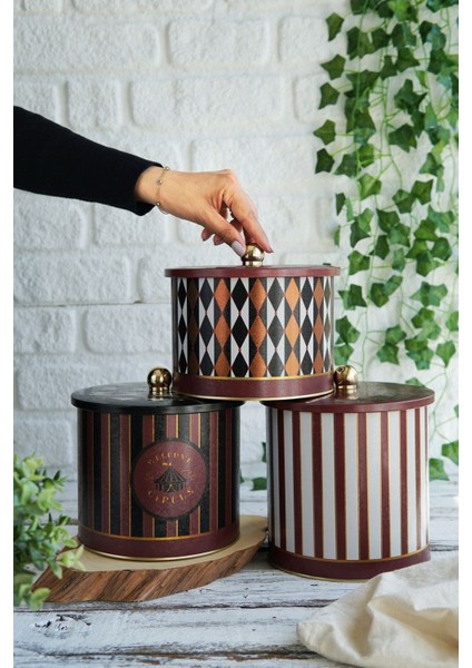 ERB31T8 Yuvarlak Kutu Ø175, Topuz Kulp, 3 Lü Set, Circus