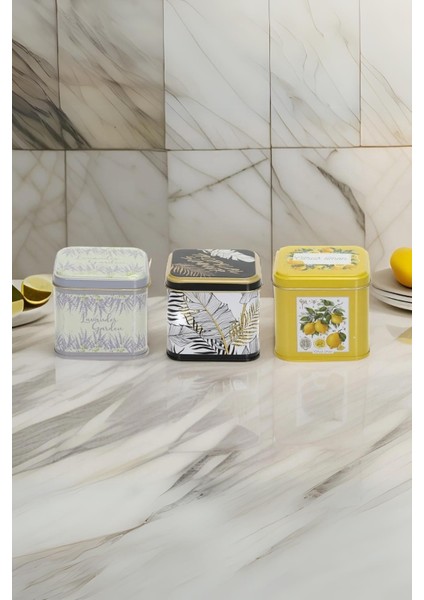 EFB35Q5 3'lü Kare Kutu 90X90X80 Mm, 0,7 Lt , Citrus Limon