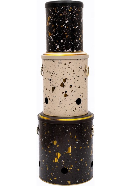 ERB29U4 Patates-Soğan-Sarımsak Saklama Kabı 3 Lü Set, Terrazzo fırsatları