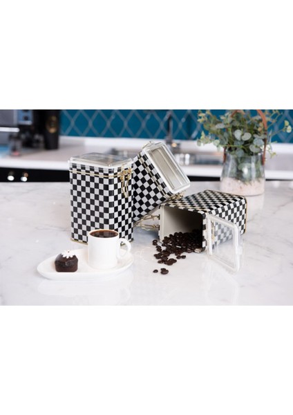 Dikdörtgen Kilitli Saklama Kabı 3'lü Set 75 x 100 x 150 Cm. Checkers fiyatları