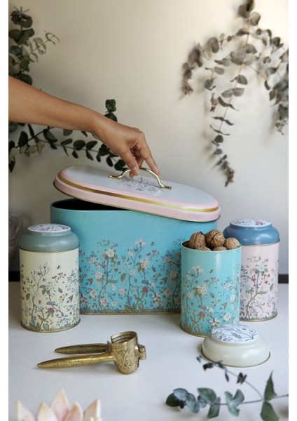Erb02u2 Oval Ekmek Kutusu 4 Lü Set, Botanica