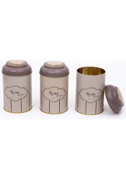 ERB04U6 Silindir Saklama Kabı Ø105 3 Lü Set, Retro modelleri