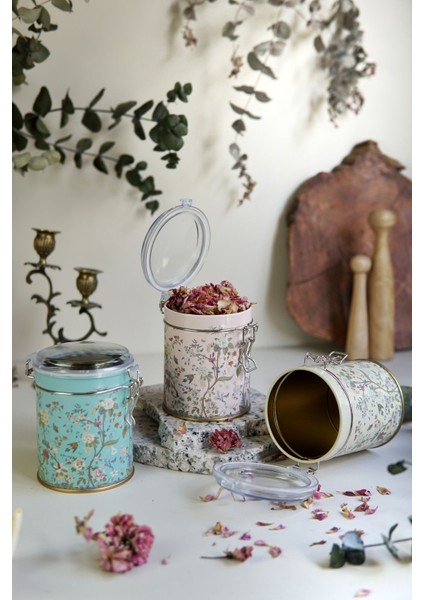 ERB19U2 Silindir Saklama Kabı Kilitli Ø90 3 Lü Set, Botanica