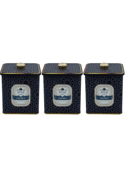 ERB22V2 Kare Metal Saklama Kabı Topuz Kulplu 120X120 3 Lü Set, Trellis fiyatları