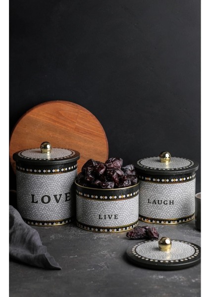 ERB30U1 Yuvarlak Kutu Ø140, Topuz Kulp, 3 Lü Set, Mosaic