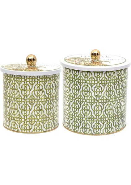 Forrest Desenli Metal Saklama Kabı 2'li Set 2.1 Litre 4.1 Litre ERB48U3 fiyatları