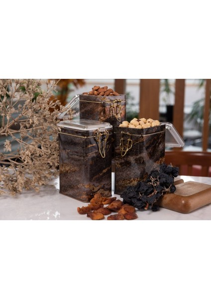 Dikdörtgen Kilitli Saklama Kabı 3'lü Set 75 x 100 x 150 Cm. Rock & Gold fiyatları