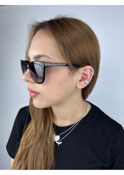 Zirkon Taşlı, Yıldız, Kulak Kıkırdak Bölgesi Bijuteri Küpe 506, Gümüş Renk fiyatları