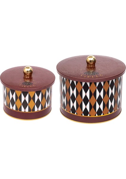 Circus Desenli Metal Saklama Kabı Seti - 2'li Set (1,3 Lt - 2,9 Lt) ERB53T8 modelleri