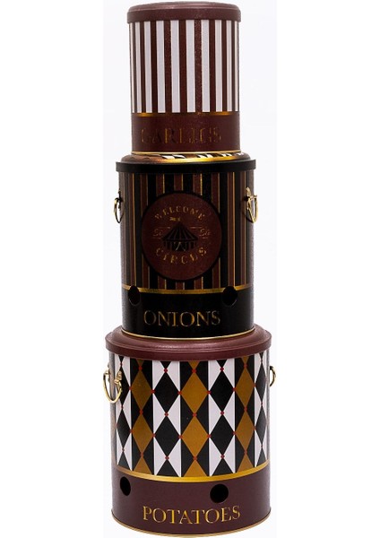 ERB29T8 Patates-Soğan-Sarımsak Saklama Kabı 3 Lü Set, Circus fırsatları