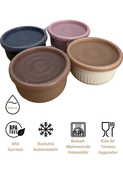 x Vipahmet Vakumlu Saklama Kabı 4'lü Set, 0,30 Lt fırsatları