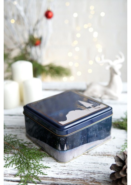 3 Lü Yılbaşı Set, 15.8 x 15.8 x 8 Cm, Ø14 x 7 Cm, Ø31.5 cm Tepsi, Night Deer indirimleri