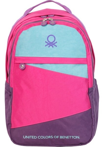 . Mor-Fuşya Color Blocking Kız Çocuk Sırt Çantası