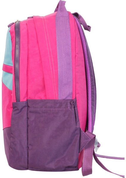 . Mor-Fuşya Color Blocking Kız Çocuk Sırt Çantası modelleri