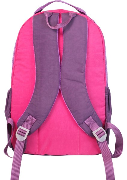 . Mor-Fuşya Color Blocking Kız Çocuk Sırt Çantası indirimleri