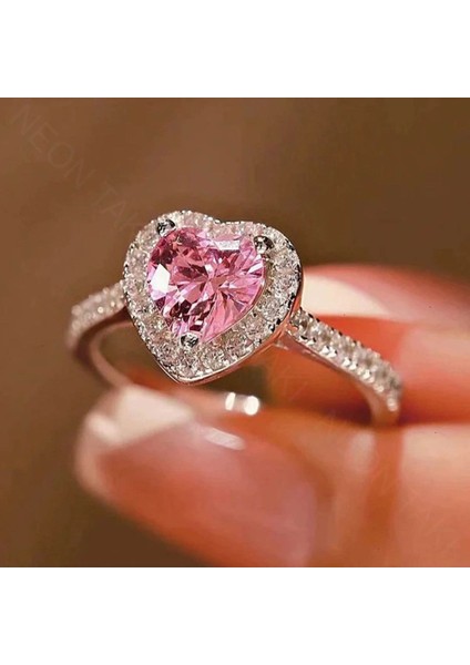 Zirkon Taşlı, Pan Yüzük 74, Kasa Gümüş Renk, Ayarlanabilir