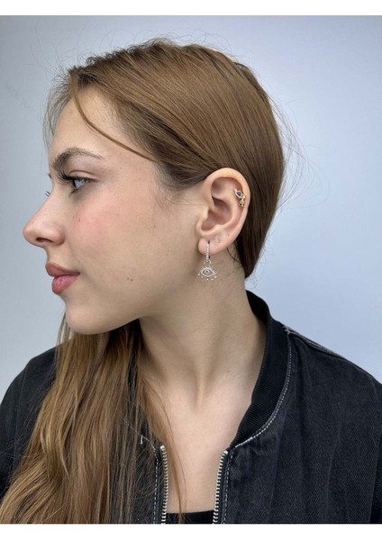 Zirkon Taşlı, Göz, Altın Kaplama Paslanmaz Küpe 459, Pembe (ROSE) Renk fiyatları