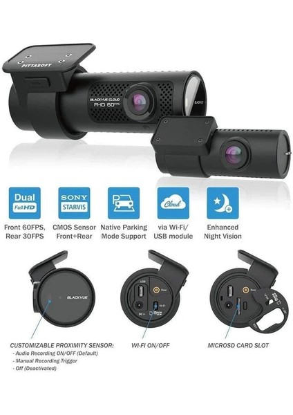 DR750X-2CH Plus 60 Fps Wi-Fi Modemsiz Fullhd Araç Kamerası modelleri