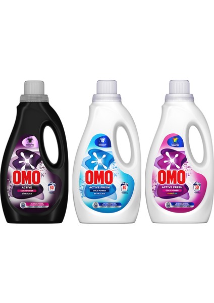 Active Fresh Cold Power Renkliler Sıvı 1500ML X1 Siyahlar 1500ML X1 Omo Beyazlar Sıvı 1500ML X1 fiyatları