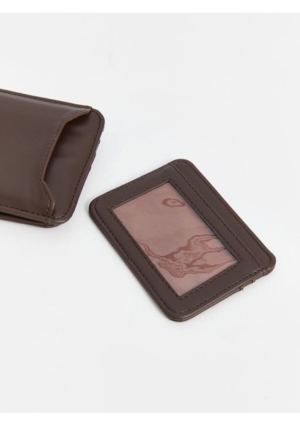 Lcw Accessorıes Kahverengi Deri Görünümlü Erkek Cüzdan ve Kartlık fırsatları