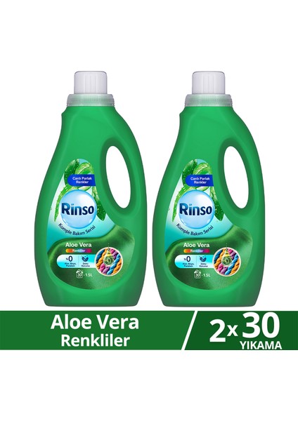 Sıvı Çamaşır Deterjanı Komple Bakım Serisi Aloe Vera Renkliler Için 1.5 L X2