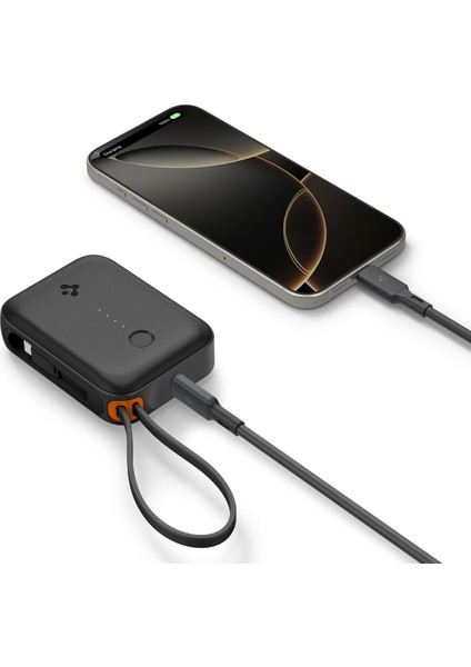 10000 mAh Ultra Mini 30W USB-C + USB-A Giriş / Çıkış Hızlı Şarj 3 Portlu Powerbank / Type-C Dahili Kablolu Taşınabilir Şarj Cihazı EA3010BT Black - ABA09023 fiyatları
