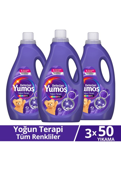 Sıvı Bakım Deterjanı Yoğun Terapi Tüm Renkliler 50 Yıkama 2500 ml X3