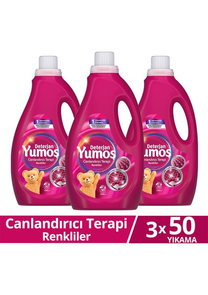 Sıvı Bakım Deterjanı Canlandırıcı Terapi Renkliler 50 Yıkama 2500 ml X3