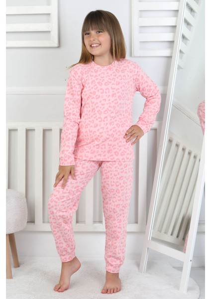 Minik Uyku Avcısı - Vahşi Rahatlık Serisi Leopar Desenli Kız Çocuk Pijama Takımı indirimleri