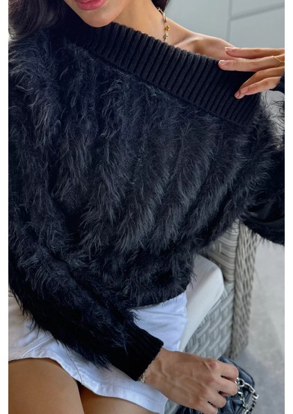 Yaka Detaylı Sakallı Triko Kazak P-00017982 modelleri