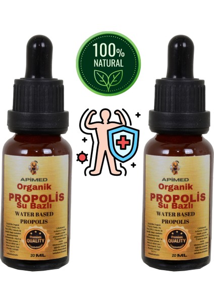 Propolis (Su Bazlı) (20 ml+20 ml) Okul Paketi