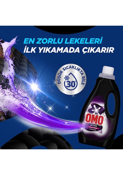 Active Cold Power Siyahlar Sıvı Deterjan 1500 ml X1 + Omo Beyazlar Sıvı Deterjan 1500 ml X1 modelleri