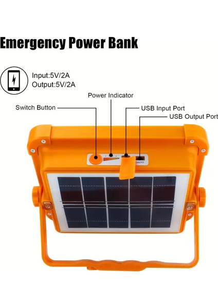 200W Solar Güneş Enerili Şarjlı Taşınabilir LED Projektör modelleri