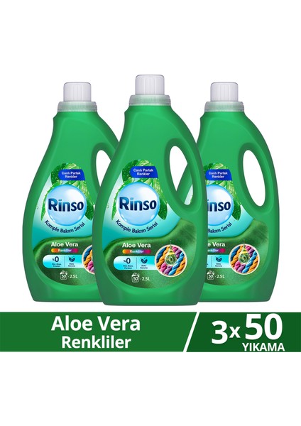 Sıvı Çamaşır Deterjanı Komple Bakım Serisi Aloe Vera Renkliler Için 2.5 L X3