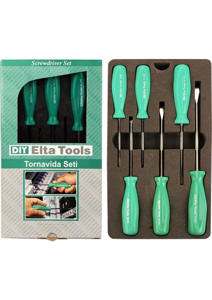 Opak Seri Tornavida Seti 6 Parça