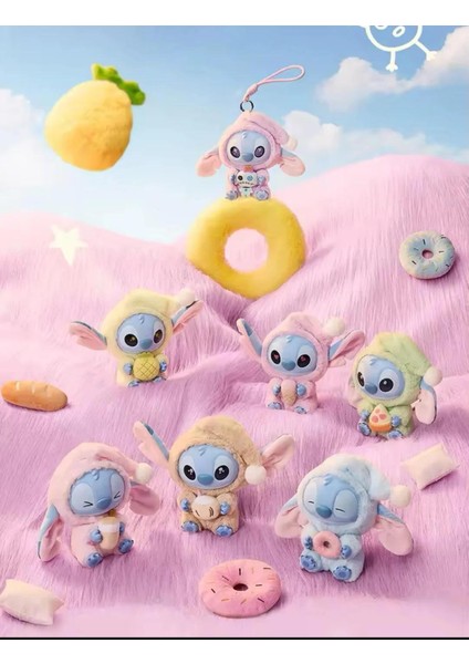 Miniso Stitch Eat Something Before Sleep V3 Yeni Nesil Sürpriz Labubu Peluş Oyuncak modelleri