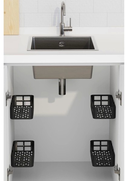 2'li Yapışkanlı Evye Altı ve Dolap Içi Düzenleyici Organizer Raf Seti fiyatları