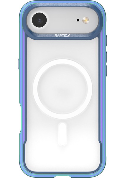 iPhone 17 Air Uyumlu Kılıf M-Safe Şarjlı Airbagli Raptic Shield Serisi Şeffaf Kapak Colorful