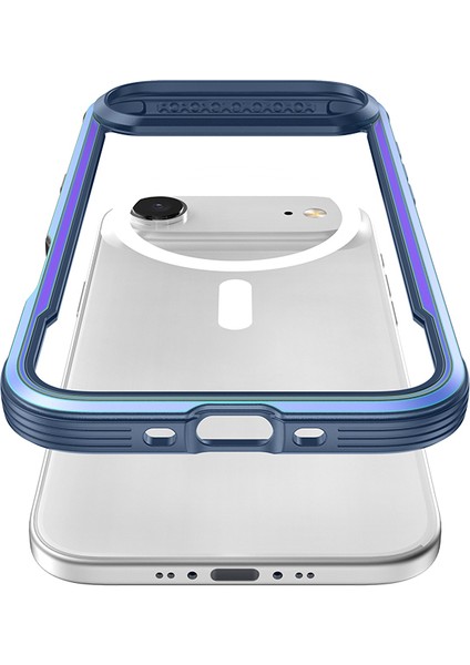 iPhone 17 Air Uyumlu Kılıf M-Safe Şarjlı Airbagli Raptic Shield Serisi Şeffaf Kapak Colorful