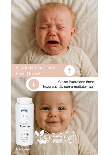 Organik Bebek Pudrası (200GR) - Organik Içerik, Ferahlatıcı Etki, Hassas Ciltlere Özel modelleri