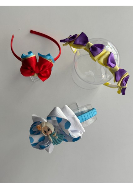 Kız Çocuk Saç Taçı 3'lü Set – Renkli, Şirin ve Rahat Modeller