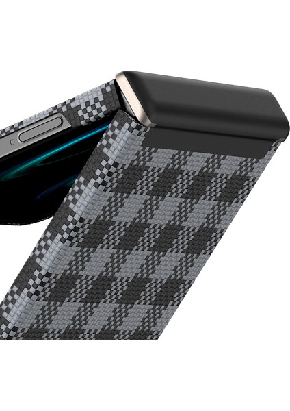 Galaxy Z Flip 7 Uyumlu Kılıf M-Safe Özellikli Ekose Benks Armorair Armorvichy Kevlar Kapak Siyah modelleri