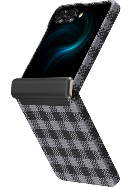 Galaxy Z Flip 7 Uyumlu Kılıf M-Safe Özellikli Ekose Benks Armorair Armorvichy Kevlar Kapak Siyah fırsatları
