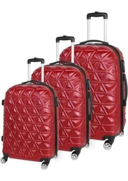 Orta Büyük ve Küçük Boy 3'lü Valiz Seti