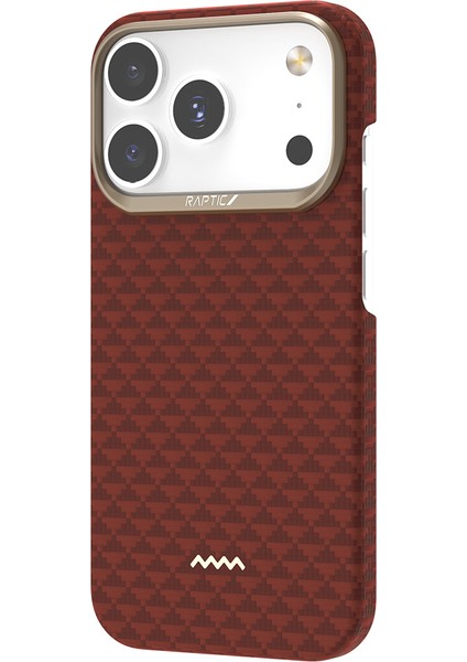 iPhone 17 Pro Max Uyumlu Kılıf M-Safe Şarj Özellikli Raptic Aramid Skin Origin Serisi Kapak Kırmızı indirimleri