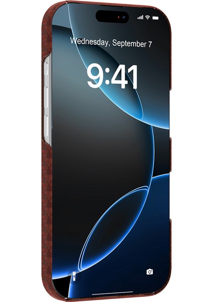 iPhone 17 Pro Max Uyumlu Kılıf M-Safe Şarj Özellikli Raptic Aramid Skin Origin Serisi Kapak Kırmızı