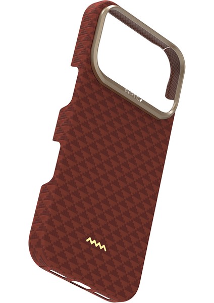 iPhone 17 Pro Max Uyumlu Kılıf M-Safe Şarj Özellikli Raptic Aramid Skin Origin Serisi Kapak Kırmızı