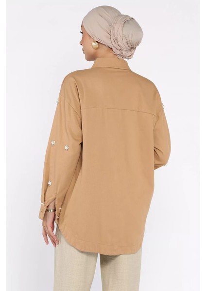 Taş Detaylı Gabardin Gömlek Tunik P-00017963 modelleri