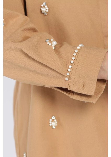 Taş Detaylı Gabardin Gömlek Tunik P-00017963 fırsatları