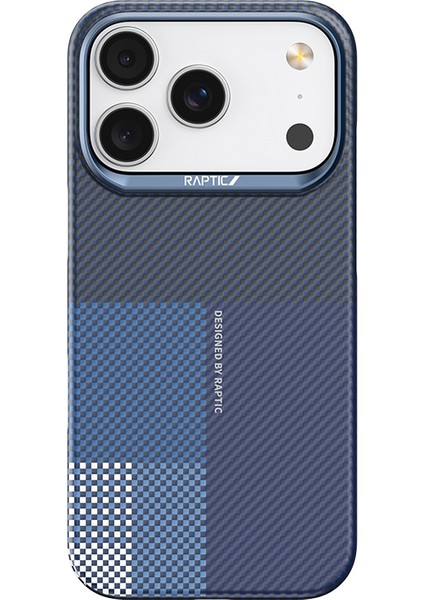 iPhone 17 Pro Uyumlu Kılıf M-Safe Şarj Özellikli Raptic Aramid Skin Transform Serisi Kapak Mavi